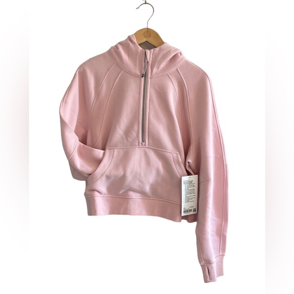 lululemon athletica Tops - Lululemon Flush Pink Scuba Oversized Half-Zip Hoodie, Size M/L